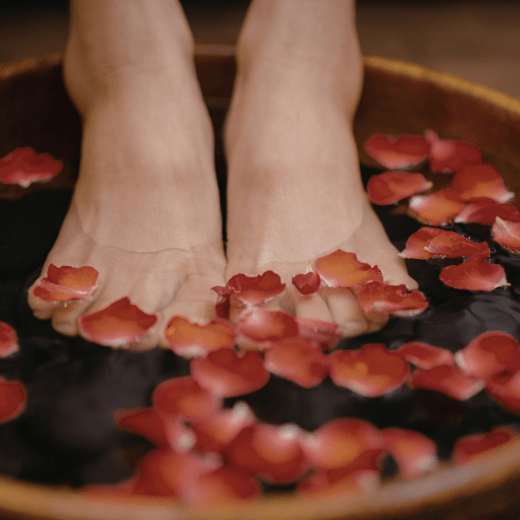 Foot Scrub with Rose Petals